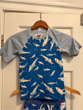 Hanna Andersson Blue Shark Print Rashguard